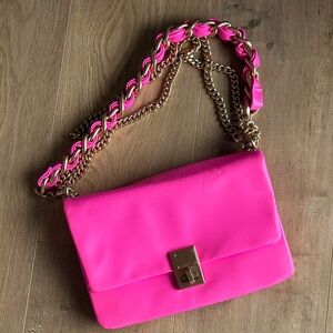 Pink Chain Strap Women's Bag